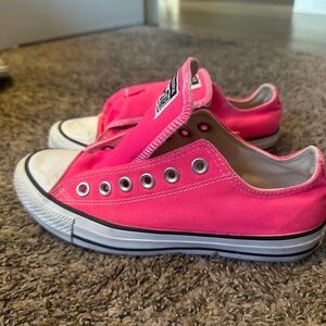 Converse Pink Canvas Sneakers Classic Low-Top Style